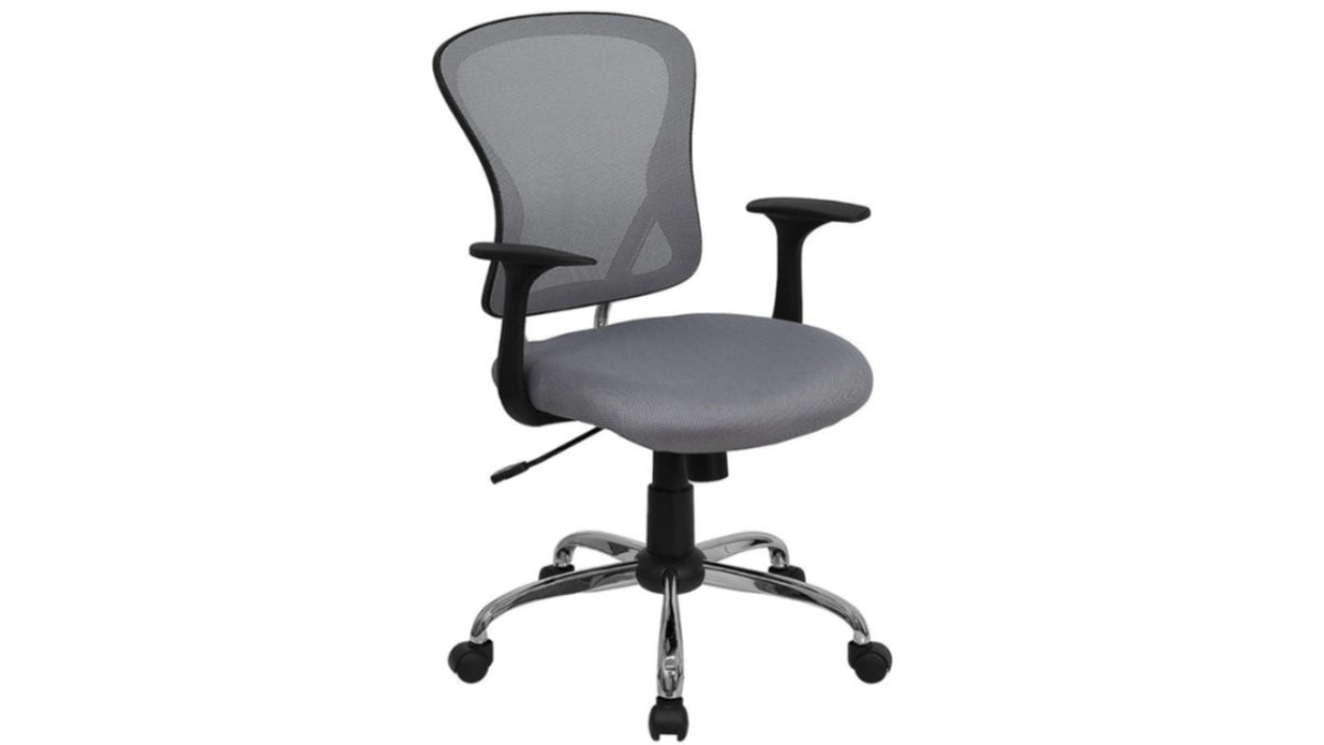 Skyline Decor Mid-Back Mesh Swivel Office Chair Gray