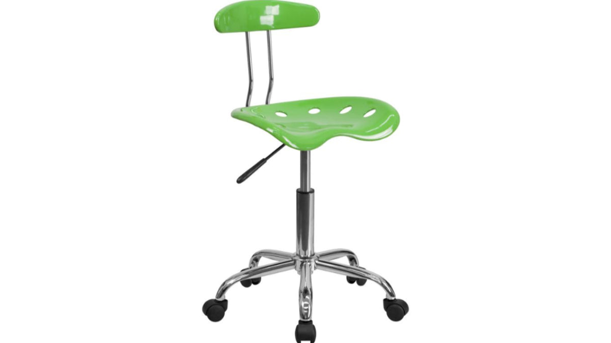 Skyline Decor Chrome Swivel Task Office Chair Lime
