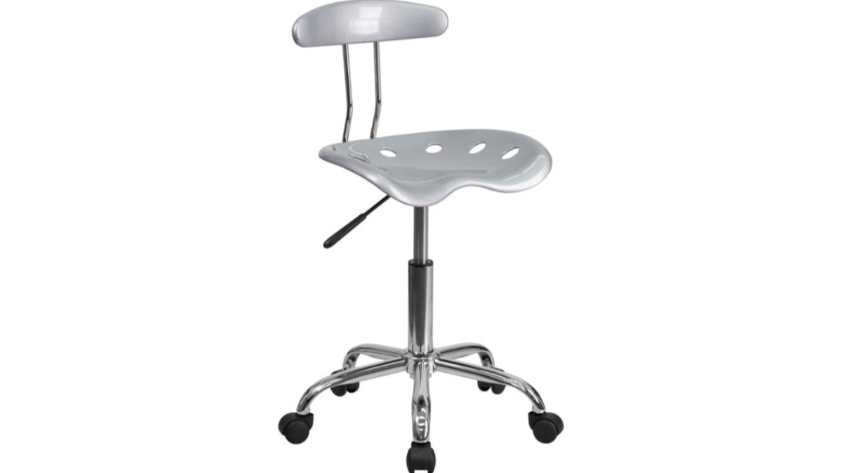 Skyline Decor Chrome Swivel Task Office Chair Silver
