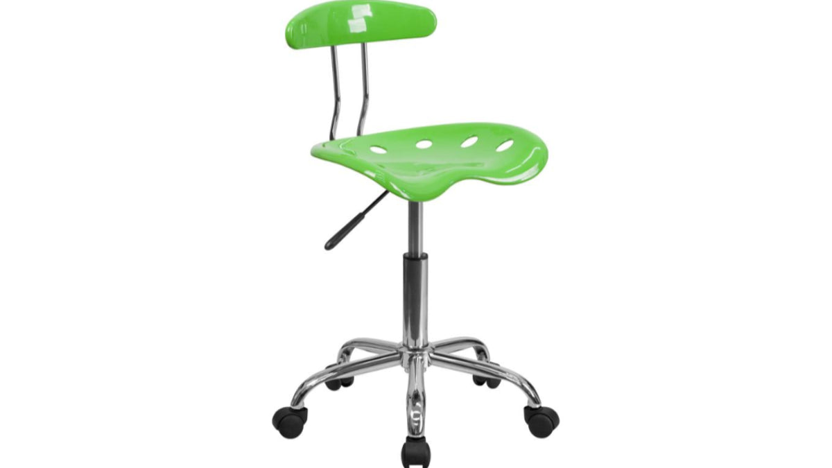 Skyline Decor Chrome Swivel Task Office Chair Apple Green