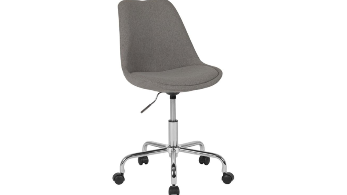 Skyline Decor Mid-Back: Task Office Chair Light Gray