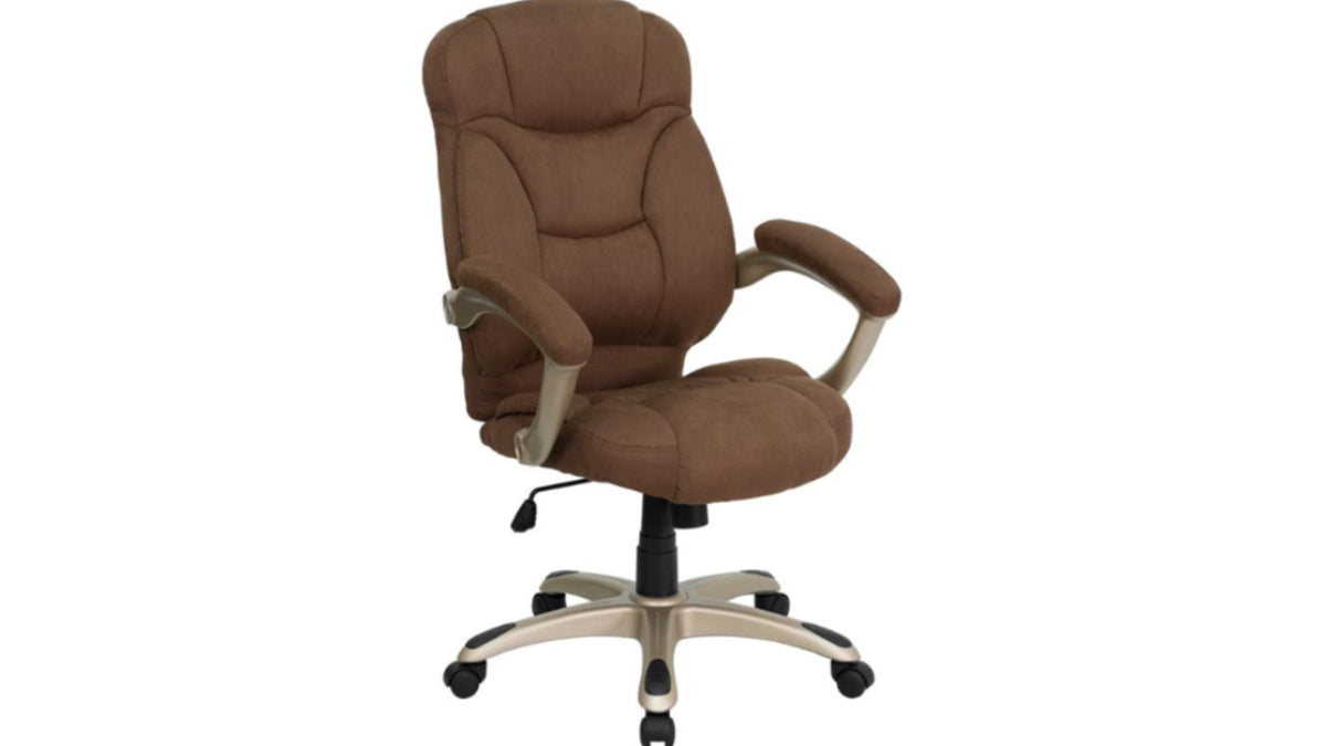 Skyline Decor High Back Contemporary Executive: Swivel Office Chair Brown