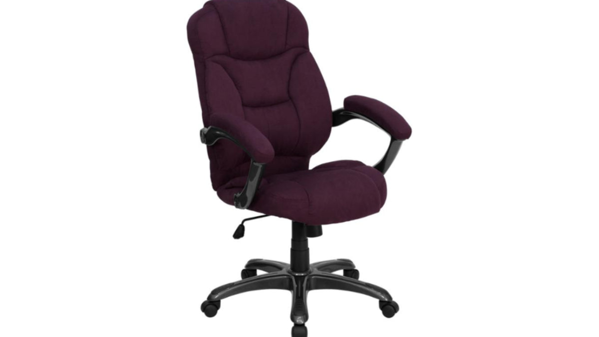 Skyline Decor High Back Contemporary Executive: Swivel Office Chair Grape