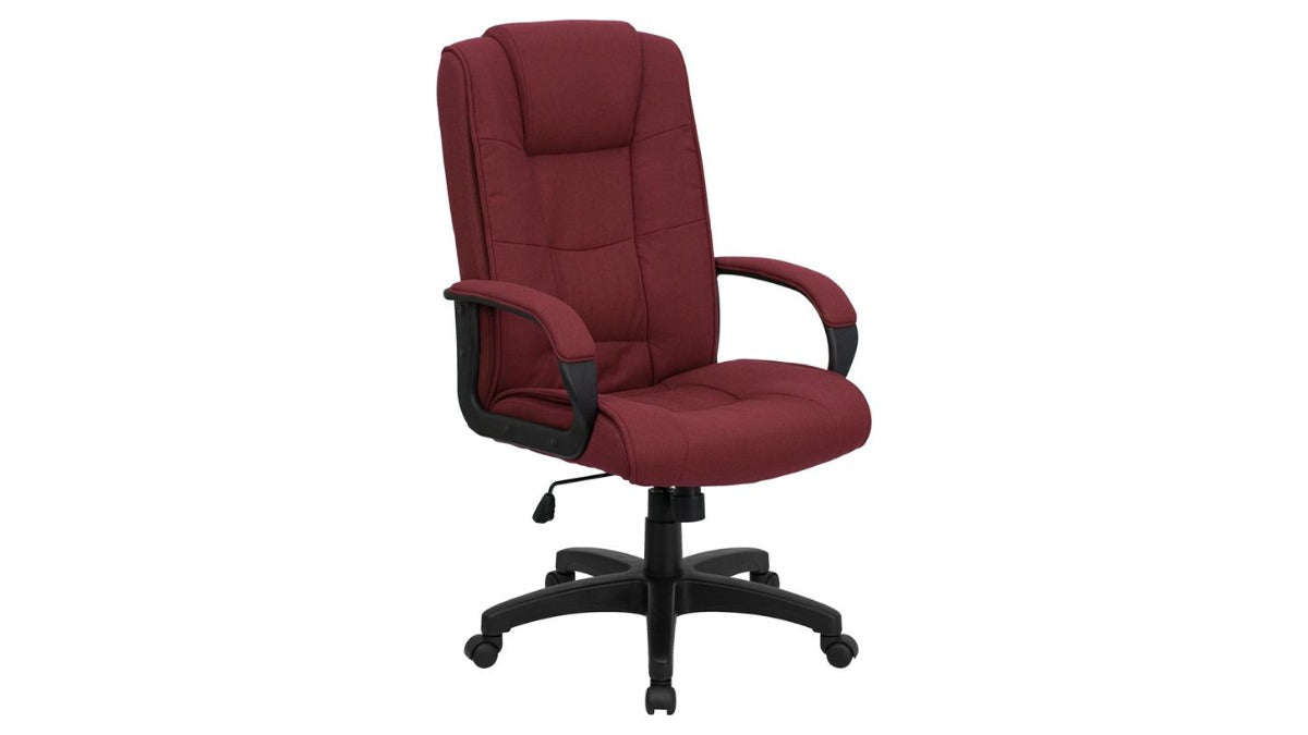 Skyline Decor High Back Executive Swivel Office Chair: Retardant Foam Burgundy