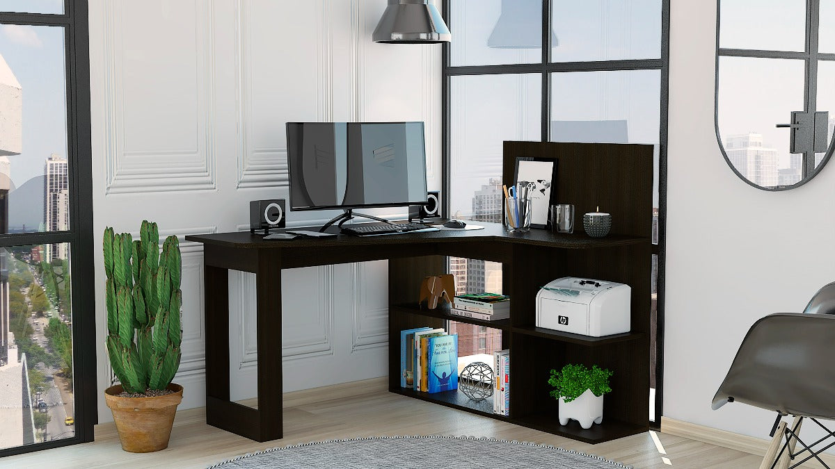 FM FURNITURE Fresno Computer Desk Black Wengue