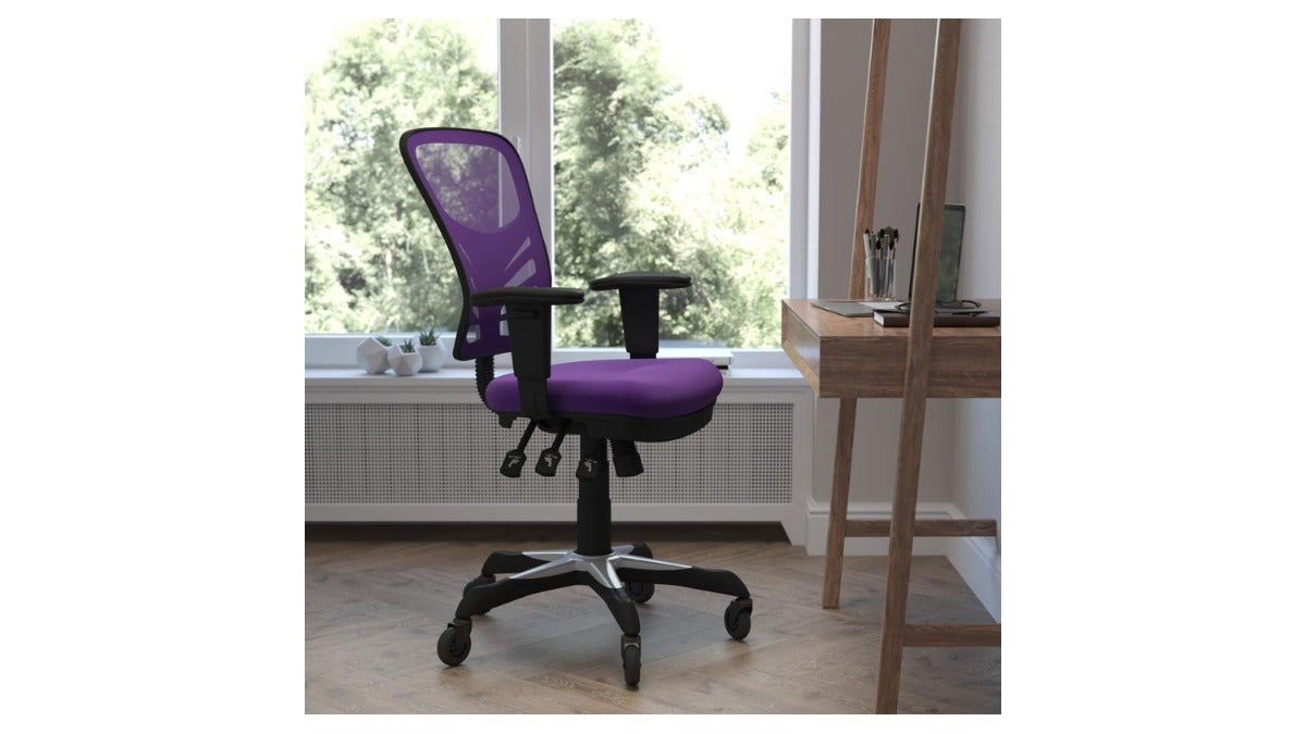 Skyline Decor Ergonomic Office Chair: Adjustable Arms Purple