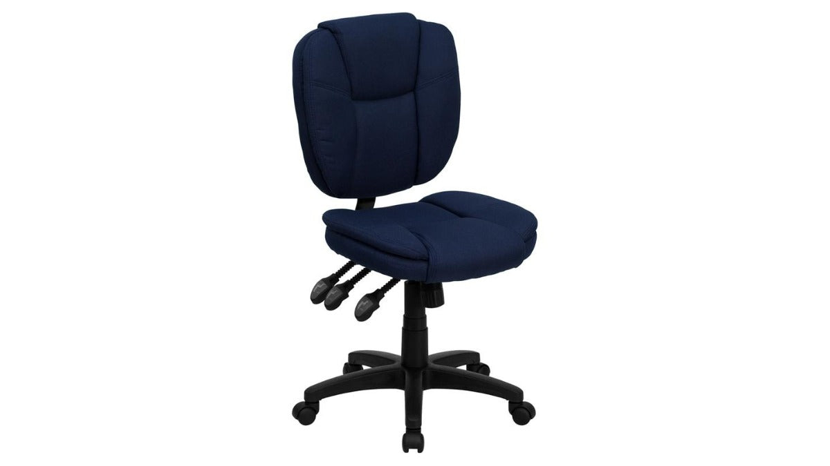 Skyline Decor Multifunction Swivel Ergonomic Chair Navy Blue