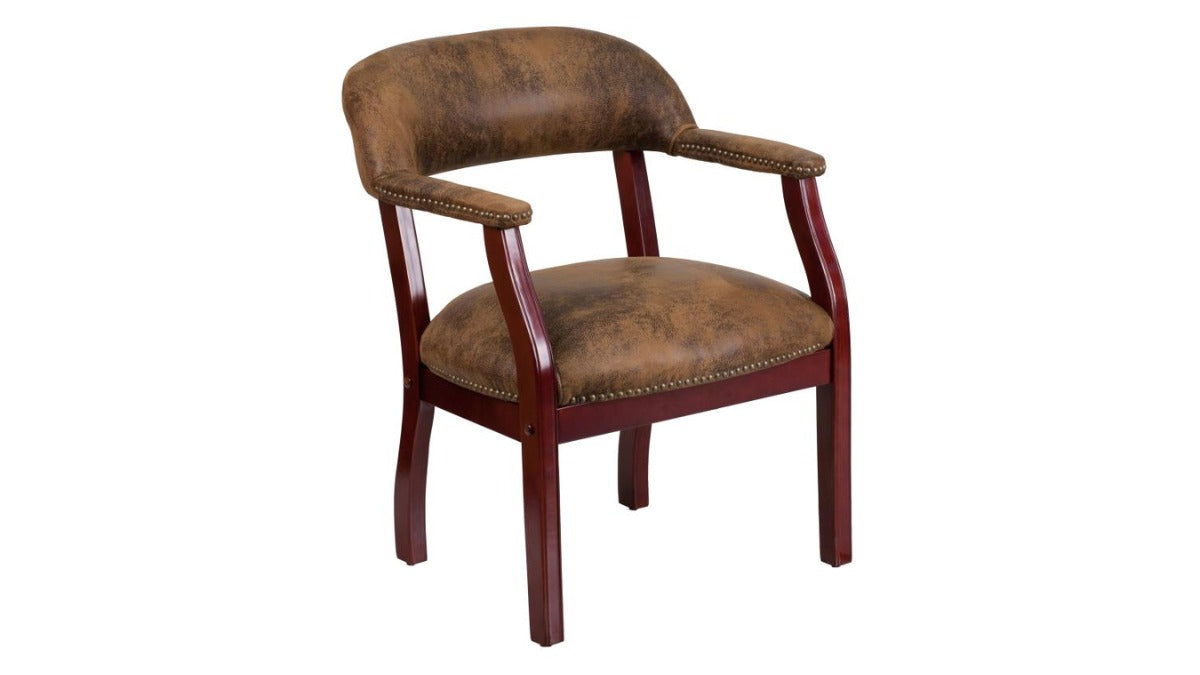 Skyline Decor Luxurious Conference Chair Bomber Jacket Brown