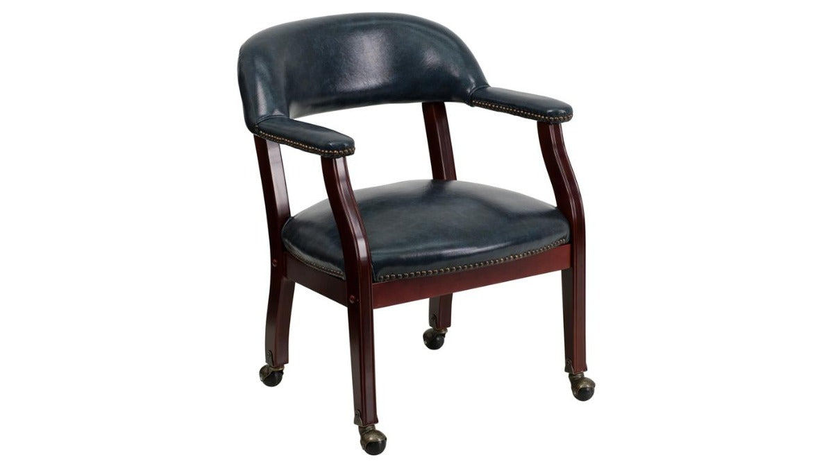 Skyline Decor Luxurious Conference Chair Navy