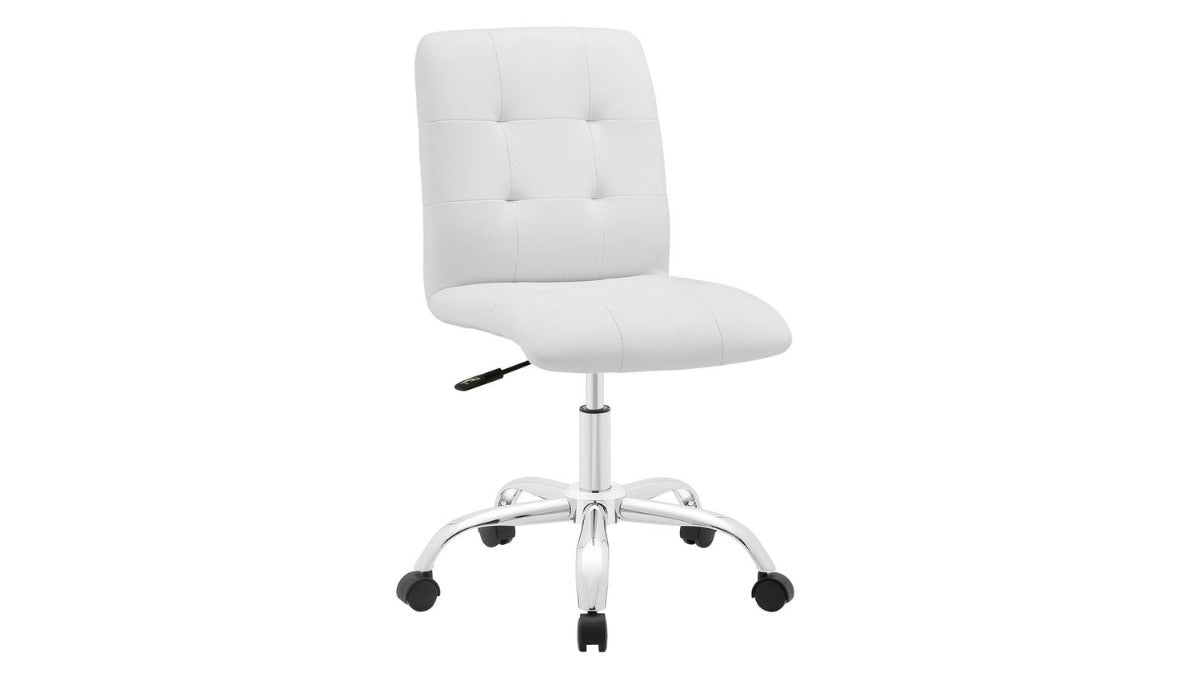 Trio Supply House Prim Armless Mid Back: Office Chair WHITE