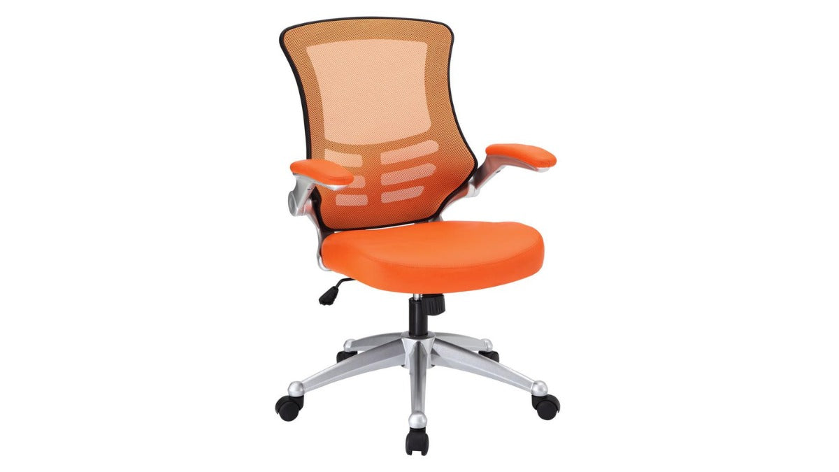 Trio Supply House Attainment Office Chair: Breathable mesh back Orange
