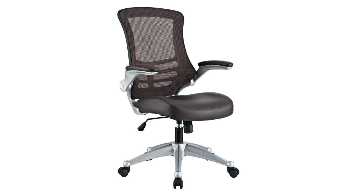 Trio Supply House Attainment Office Chair: Breathable mesh back Brown