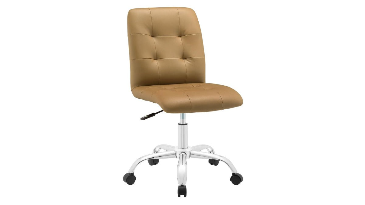 Trio Supply House Prim Armless Mid Back: Office Chair TAN