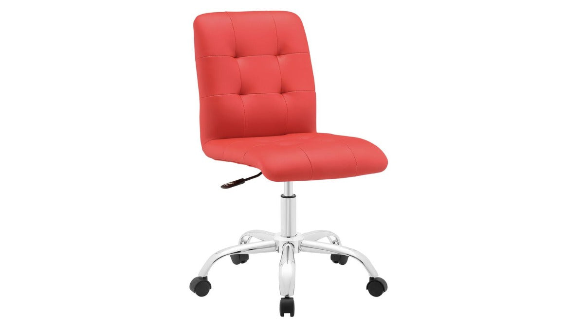 Trio Supply House Prim Armless Mid Back: Office Chair RED