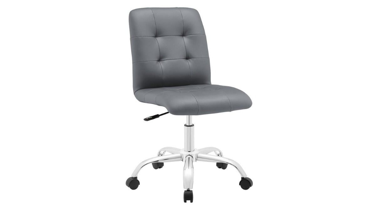 Trio Supply House Prim Armless Mid Back: Office Chair GRAY