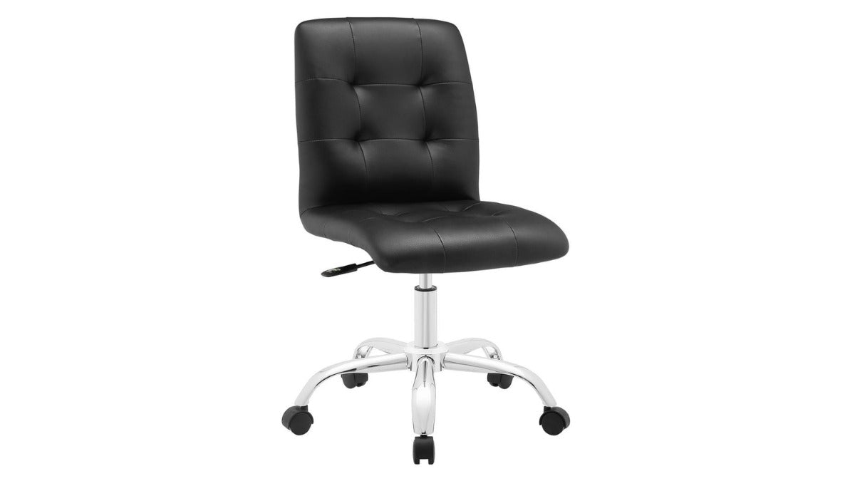 Trio Supply House Prim Armless Mid Back: Office Chair BLACK