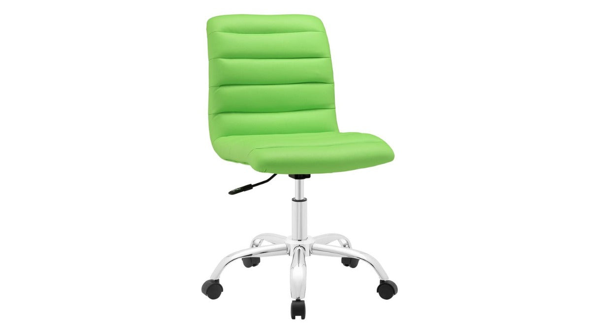 Trio Supply House Ripple Armless Mid Back Chair Green