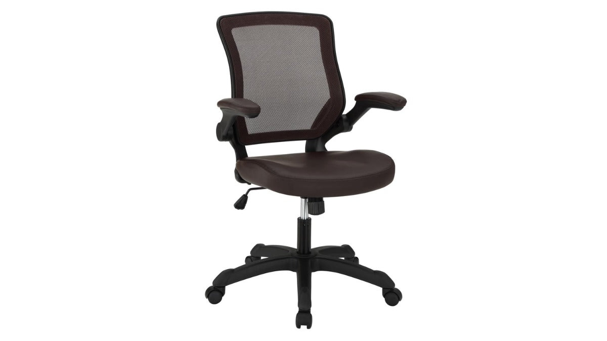 Trio Supply House Veer Vinyl Office Chair Brown