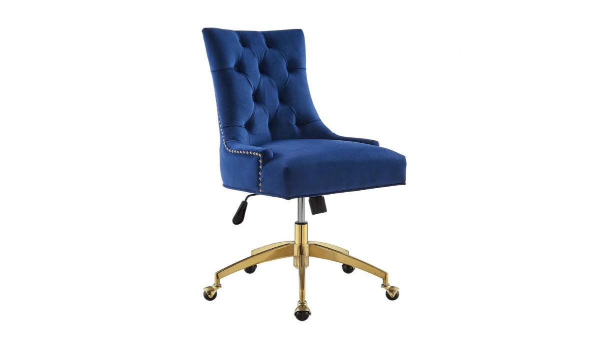 Trio Supply House Velvet Office Chair Navy