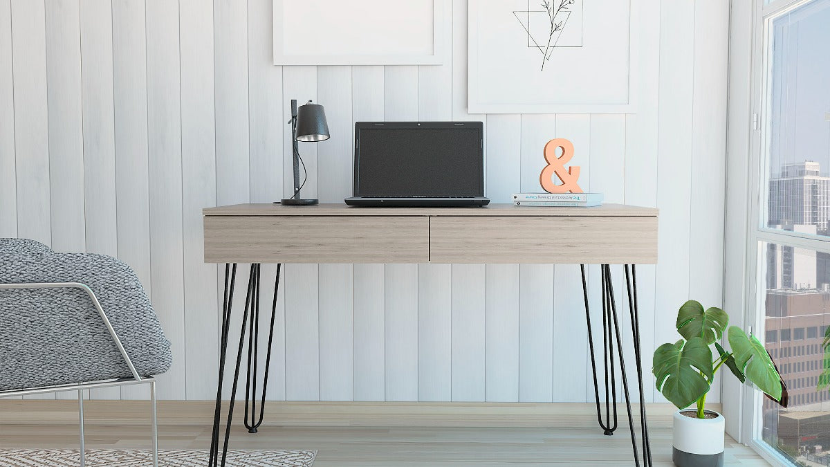 FM FURNITURE Oakland Desk Light Gray