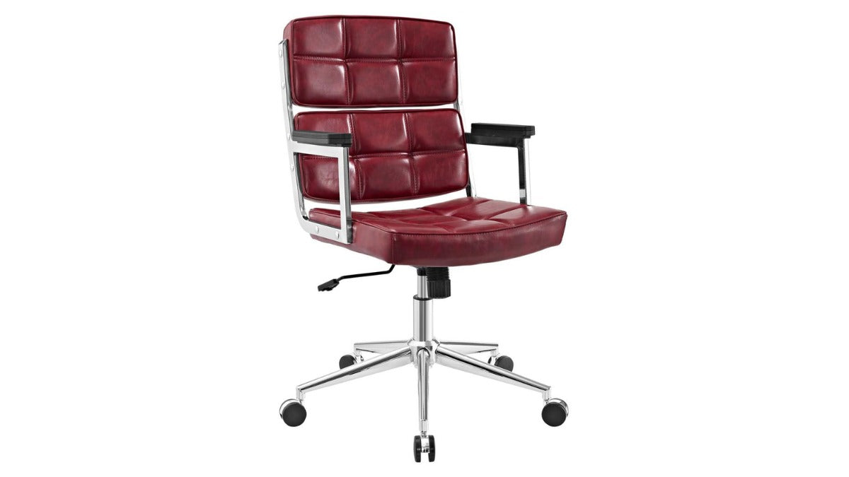 Trio Supply House Portray Highback Upholstered Chair Red