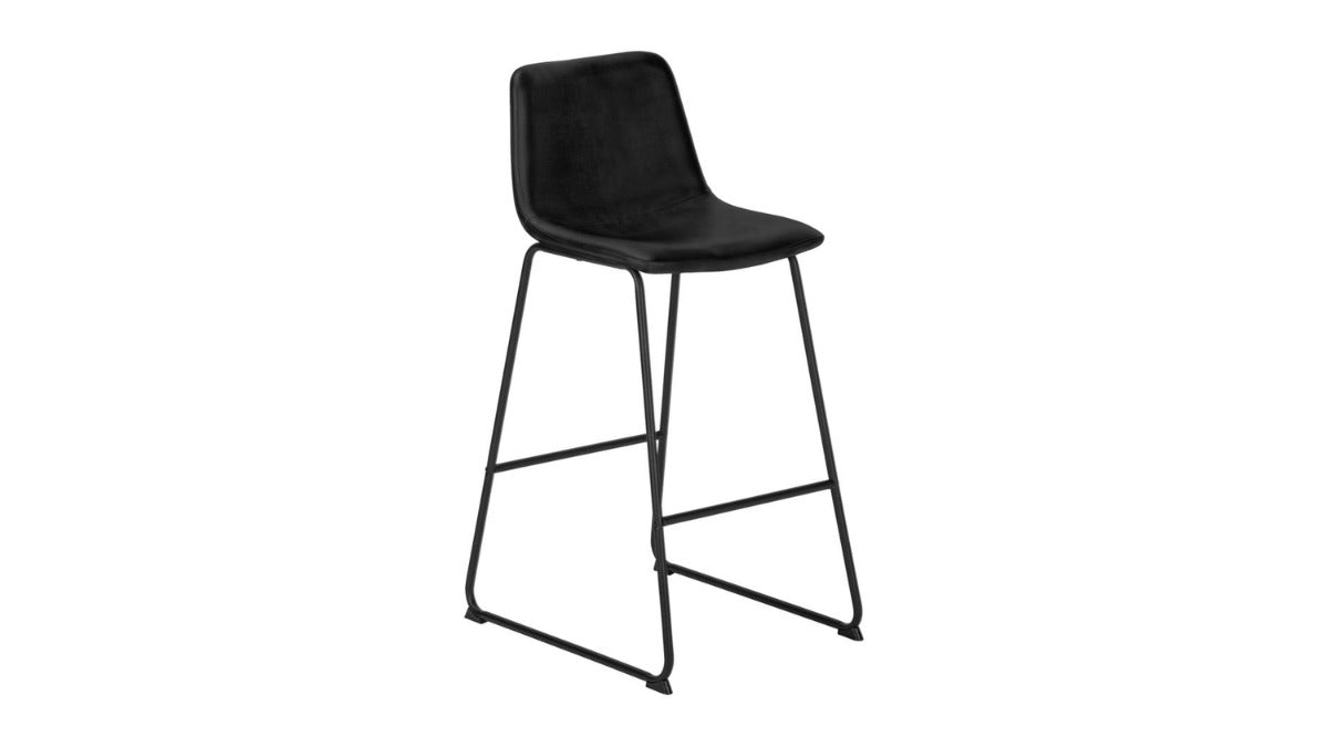 Trio Supply House Office Chair: Black Leather-look - Stand-Up Desk Black