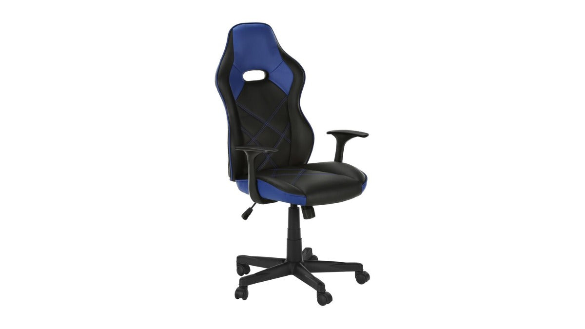 Trio Supply House Office Chair Gaming Leather-look Black-Blue