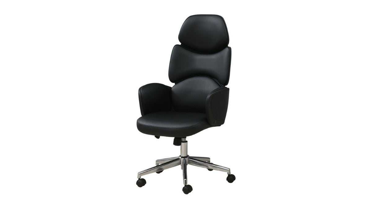 Trio Supply House Leather-look High Back Office Chair Black