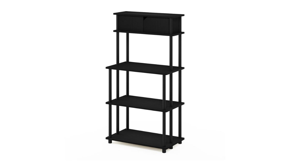 Trio Supply House Turn-N-Tube Toolless Storage Shelf: Top Cabinet Americano-Black