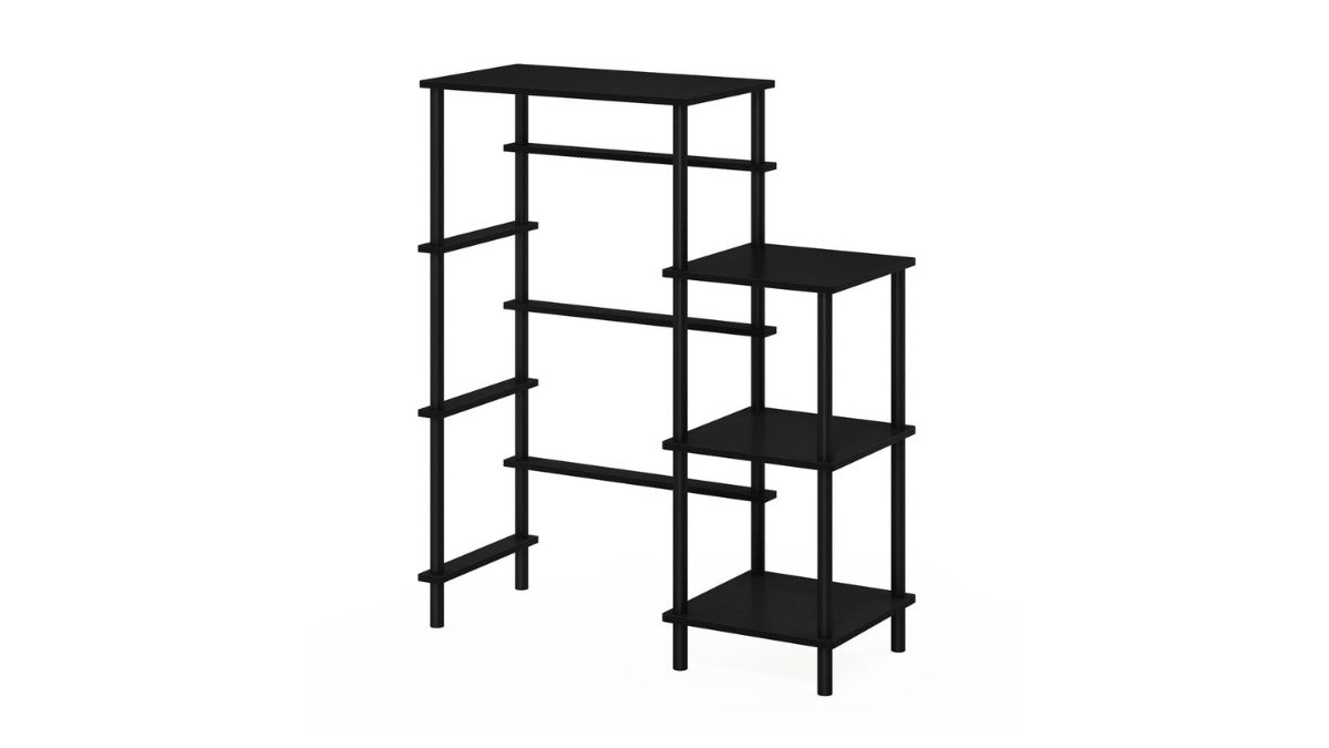 Trio Supply House Turn-N-Tube Toolless Kitchen Storage Shelf Tall Americano Black