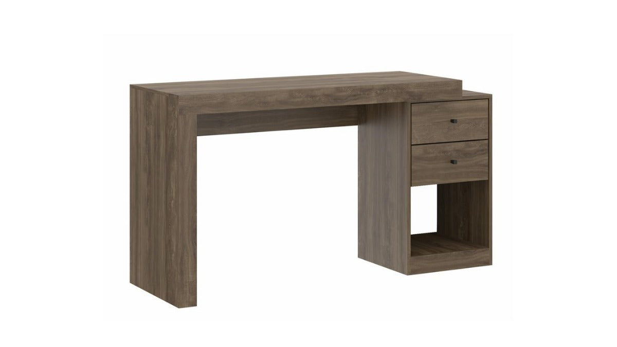 Trio Supply House Expandable Home Office Desk Walnut