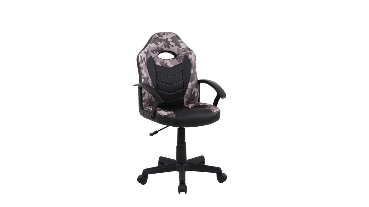 Trio Supply House Kid's Gaming and Student Racer Chair with Wheels Grey