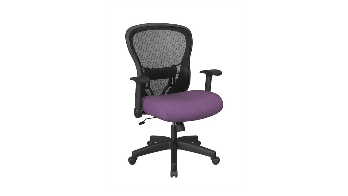 Trio Supply House Deluxe R2 Space Grid Back Chair: Foam Mesh Purple