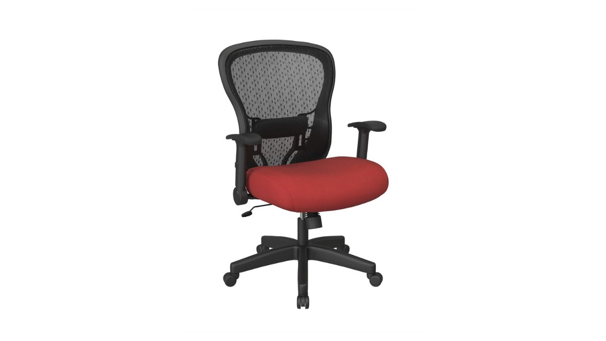 Trio Supply House Deluxe R2 Space Grid Back Chair: Foam Mesh Red
