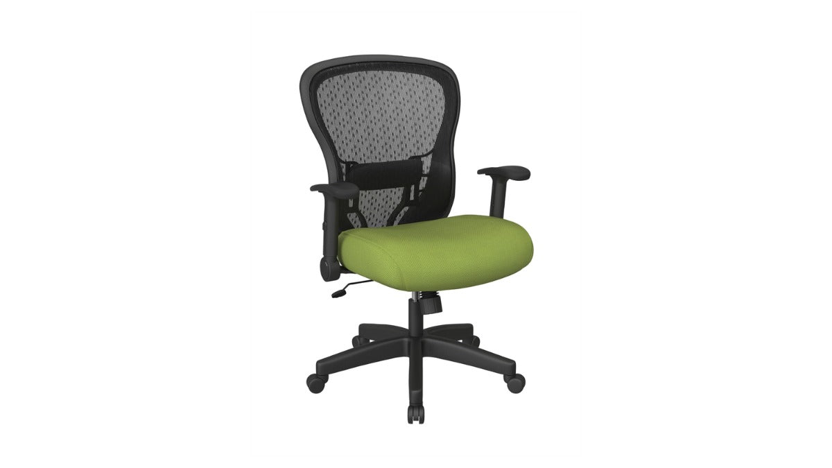 Trio Supply House Deluxe R2 Space Grid Back Chair: Foam Mesh Green
