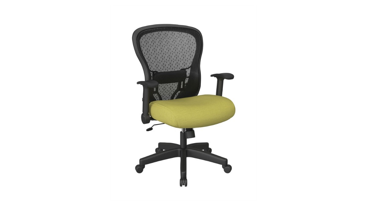 Trio Supply House Deluxe R2 Space Grid Back Chair: Foam Mesh Olive
