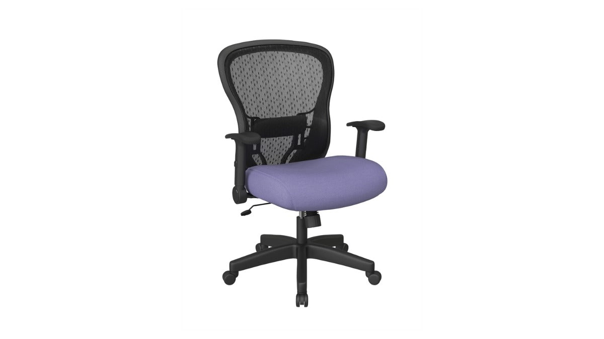 Trio Supply House Deluxe R2 Space Grid Back Chair: Foam Mesh Violet