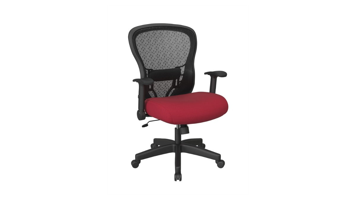 Trio Supply House Deluxe R2 Space Grid Back Chair: Foam Mesh Rouge