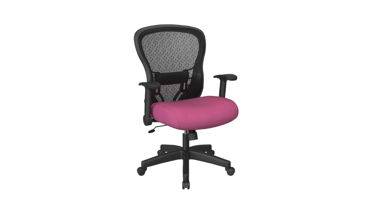Trio Supply House Deluxe R2 Space Grid Back Chair: Foam Mesh Pink