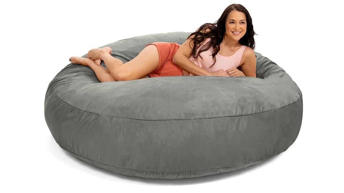 Jaxx 6 ft Cocoon - Large Bean Bag Chair for Adults Charcoal