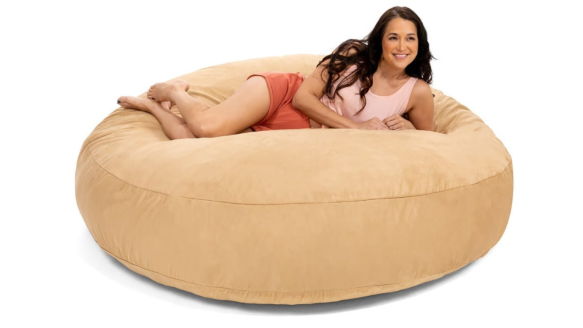 Jaxx 6 ft Cocoon - Large Bean Bag Chair for Adults Camel