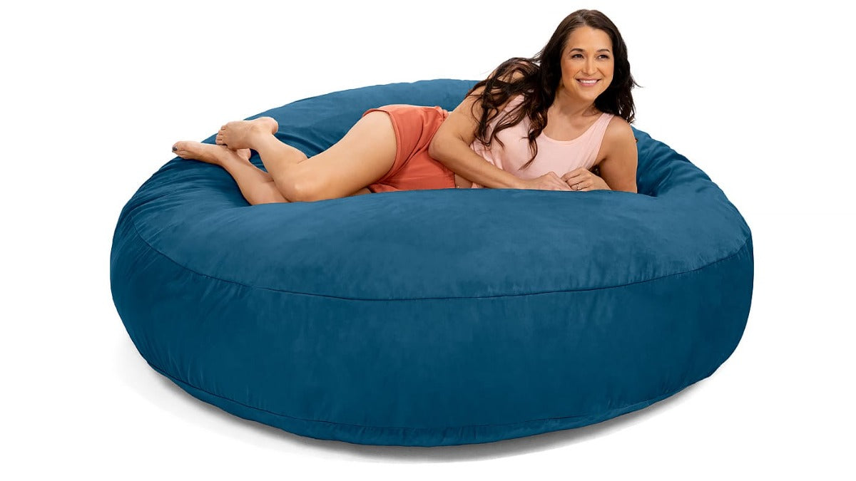 Jaxx 6 ft Cocoon - Large Bean Bag Chair for Adults Navy