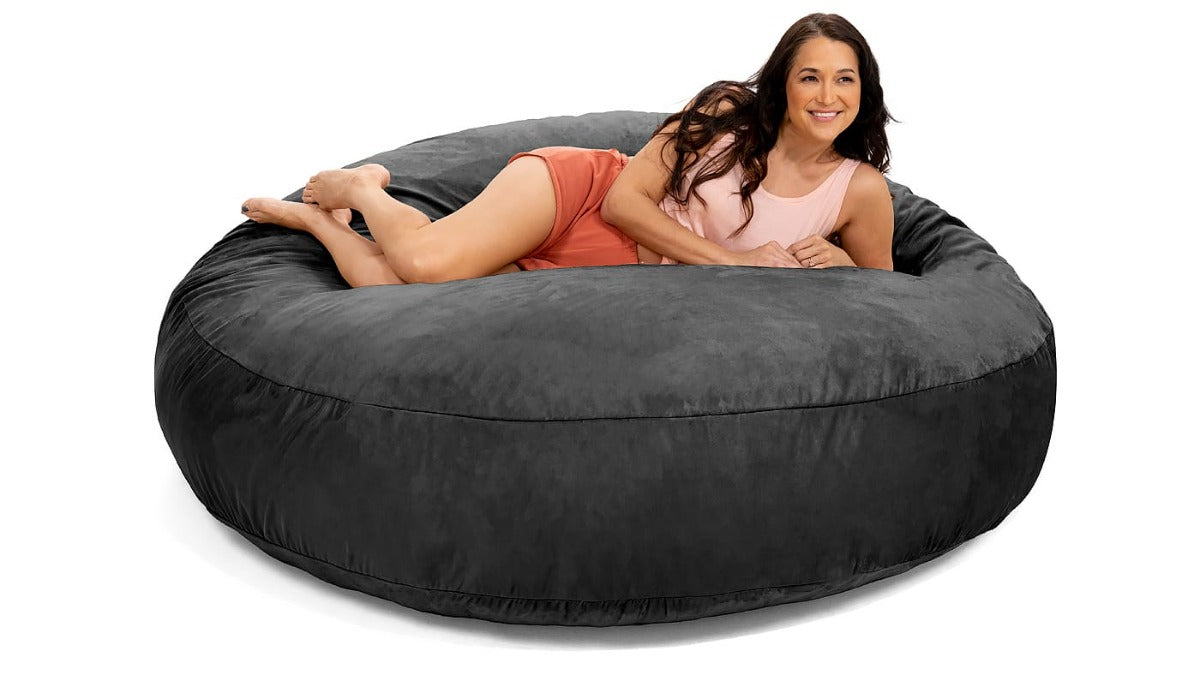 Jaxx 6 ft Cocoon - Large Bean Bag Chair for Adults Black