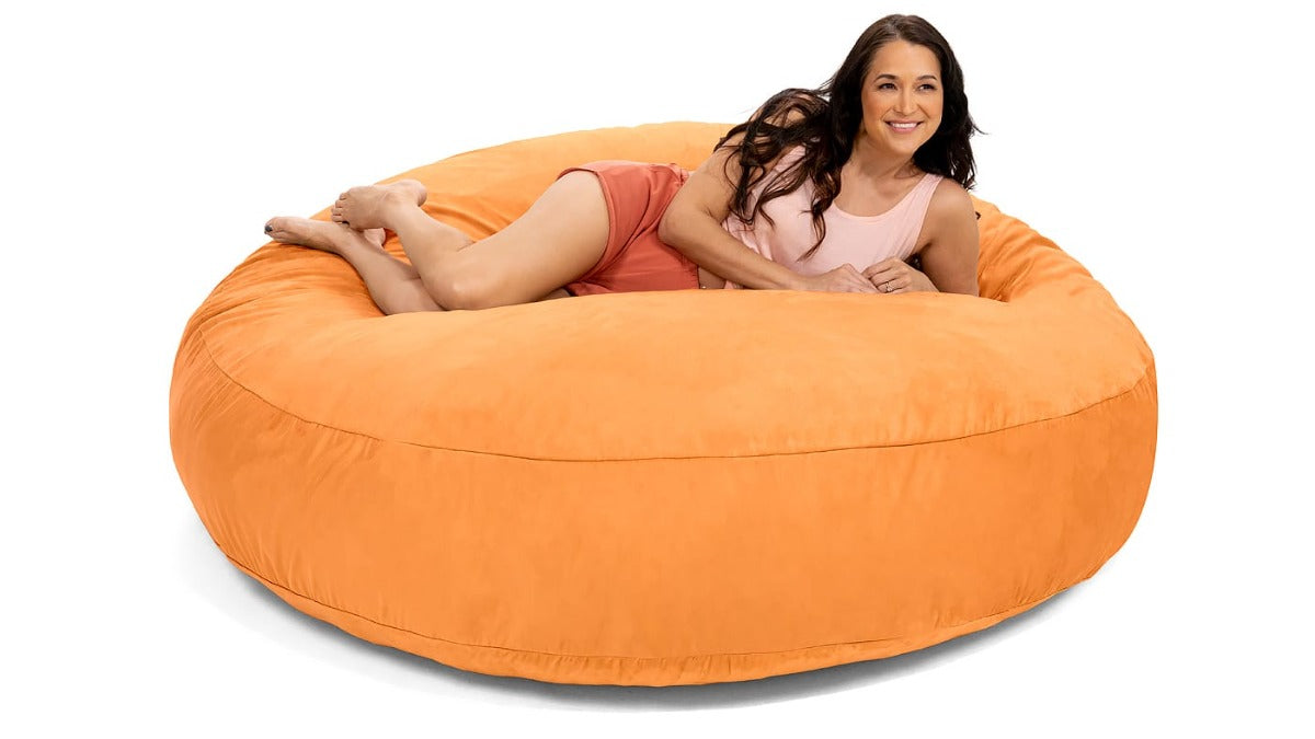Jaxx 6 ft Cocoon - Large Bean Bag Chair for Adults Mandarin