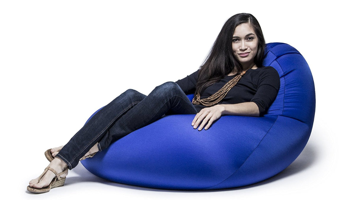 Jaxx Nimbus Spandex Bean Bag Chair, Large Royal Blue