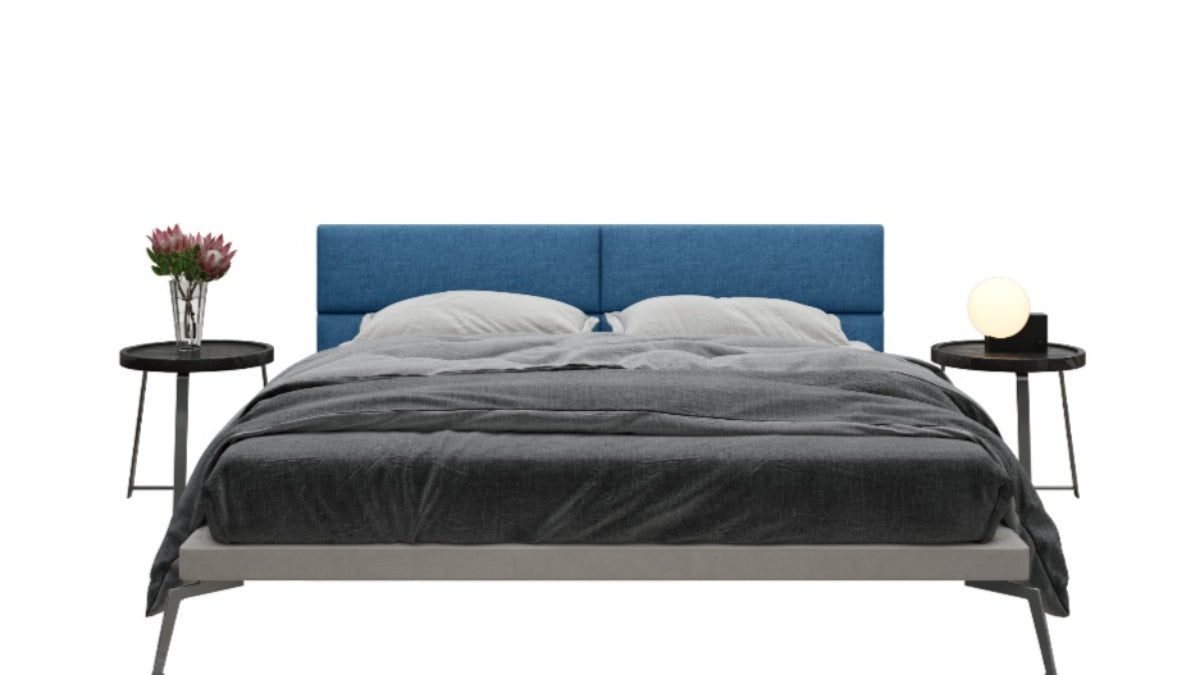 Jaxx Panelist Modern Padded Headboard – Set of 4, King Petrol Blue