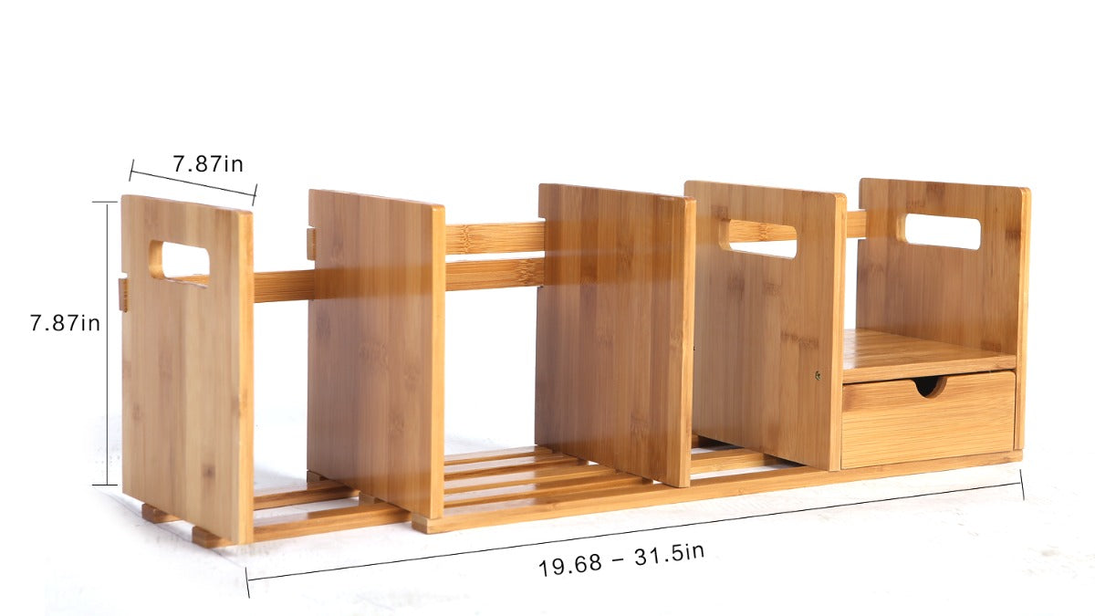 Maydear Extensible Desktop Book Rack: with Drawers 1 drawer