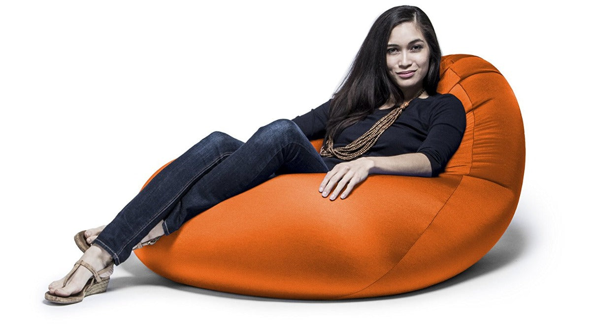 Jaxx Nimbus Spandex Bean Bag Chair, Large Orange