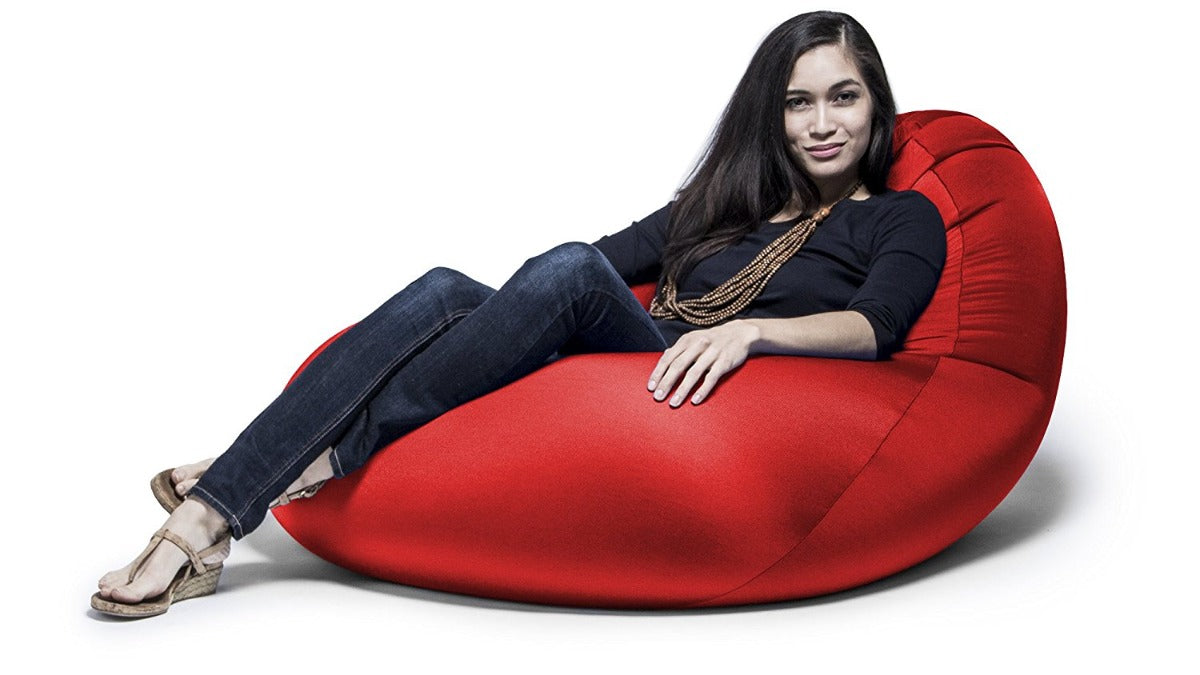 Jaxx Nimbus Spandex Bean Bag Chair, Large Cardinal