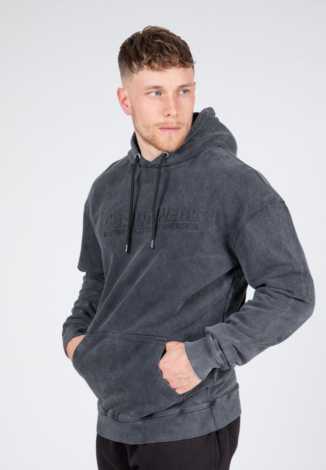 Crowley Men's Oversized Hoodie - Washed Gray - S